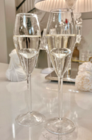 100 Carat Diamond Champagne Flutes Crystal Shaped Inside Wedding Toast Glass Set Of 2 7 Oz Cocktail by The Wine Savant