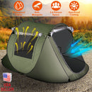 3-4 Person Pop Up Tent Automatic Setup Camping Tent Waterproof InstantÊSetup Tent with 2 Mosquito Net Windows Carrying Bag for Hiking Climbing Adventu