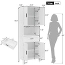 Freestanding Tall Bathroom Cabinet With Soft Close Doors And Adjustable Shelves by Unique Piece Furniture