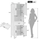 Freestanding Tall Bathroom Cabinet With Soft Close Doors And Adjustable Shelves by Unique Piece Furniture