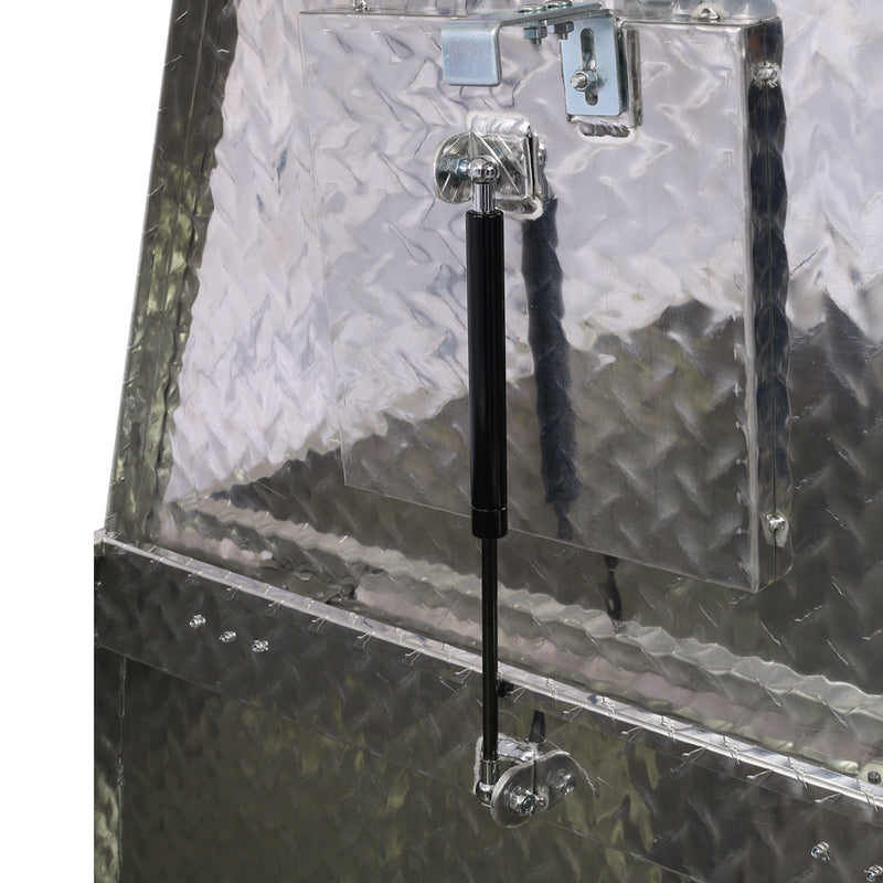 29inch Aluminum tool box,heavy duty truck bed tool box,outdoor trailer pickup storage tool box,RV storage organizer,underbody box w/lock keys,silver, 29x16.5x18.5inch