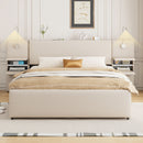 Upholstered Platform Bed With Reading Lights, Drawers, Trundle And Shelves by Unique Piece Furniture