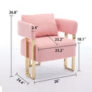 Modern Decorative Chair Teddy Fleece Upholstered And Metal Foot by Unique Piece Furniture
