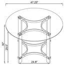 Uptown - 5 Piece Round Dining Set - Chrome