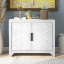 40" Modern Cabinets with Unique Design Doors with 1 Adjustable Shelves,Suitable for Multiple Rooms Such as Living Room and Study Room