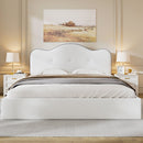 Upholstered Platform Bed With Sturdy Frame And Headboard by HouseOfZazla