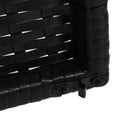 K&K 47.5"W Wicker Outdoor Storage Cabinet with Tempered Glass Top by HouseOfZazla