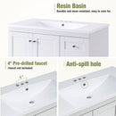 Shaker Free Standing Bathroom Vanity Cabinet With Sink, Soft Close Drawers, Soft Close Doors by HouseOfZazla