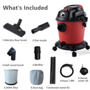 Wet Dry Vac, 5 Gallon, 4.3 Peak HP