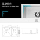 Modern Double Bowl Undermount Sink Design With 10" Deep Basins by HouseOfZazla