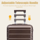 20 Inch ABS Hard Shell Travel Checked Luggage - Brown
