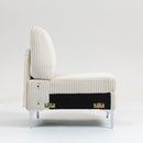 Single Couch Modular Armless Accent Chair With Back Cushion by HouseOfZazla