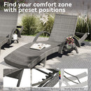 K&K 80" Outdoor Wicker Chaise Lounge Chairs Set of 2