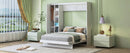 Murphy Wall Bed With Shelves, Wardrobe And LED Lights by HouseOfZazla