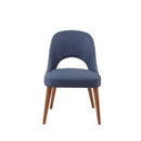 Dining Side Chair Upholstered Textured (Set of 2) - Navy by HouseOfZazla