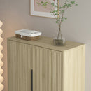 Wooden Shoe Storage Cabinet with Adjustable Shelves