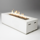 Outdoor Rectangle Propane Fire Pit Table 60inch, White