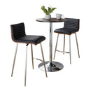 Mason - 3 Piece Swivel Mid Century Modern Counter Height Dining Set With Adjustable Table