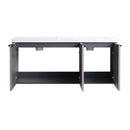 Contemporary Wall Mounted Bathroom Vanity With Resin Double Sink by HouseOfZazla