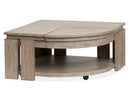 Conrad - Pie Shaped Lift Top Cocktail Table With Casters - Stone Harbor Gray by Unique Piece Furniture