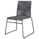 Jerome - Stackable Side Chair (Set of 2) - Charcoal by HouseOfZazla