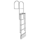 Retractable Dock Ladder, 5 Steps, Aluminum Alloy with Auto-Lift Float by HouseOfZazla