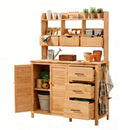 TOPMAX Farmhouse Patio Potting Bench with Storage and Workstation by HouseOfZazla