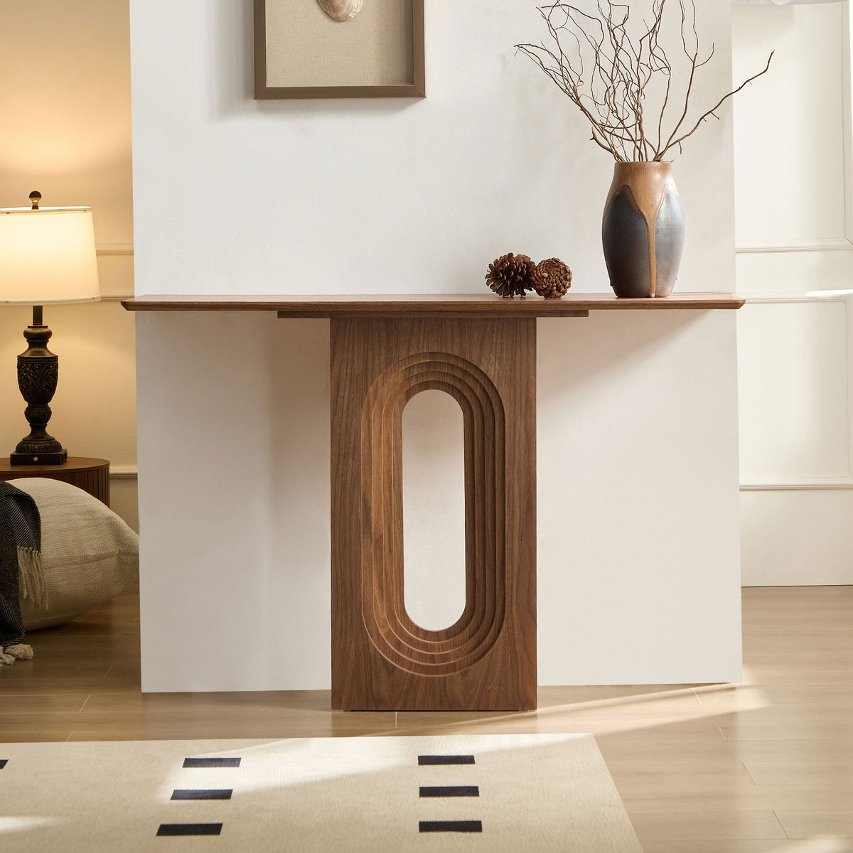 47.24 Inch Entryway Table with Unique Loopback Design, photo 2 of 10