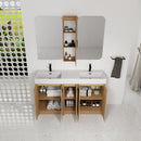 60" Double Sink Bathroom Vanity Set with Tall Cabinet by HouseOfZazla