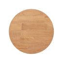 Kenzie - Fluted Pillar Round Accent Side Table - Light Natural Brown by HouseOfZazla