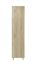 4 Door Cabinet with 4 Shelves with 4 Adjustable Inner Shelves, Storage Cabinet