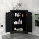 Triangle Bathroom Storage Cabinet With Adjustable Shelves, Freestanding Floor Cabinet For Home Kitchen by Unique Piece Furniture