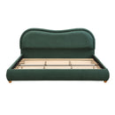Upholstered Platform Bed Frame With Curved Headboard by HouseOfZazla