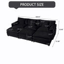 Modern Comfy Deep Seat Modular Sectional Sofa Cloud Couch With Ottoman by Unique Piece Furniture