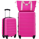 Hardshell Luggage Sets 2 Pieces + Bag Spinner Suitcase With Tsa Lock Lightweight 20" / 28" - Pink by HouseOfZazla
