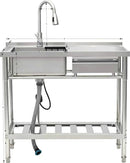 Stainless Steel Utility Sink, Freestanding Sink by HouseOfZazla