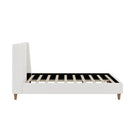 Upholstered Modern Platform Bed With Wingback Headboard by HouseOfZazla