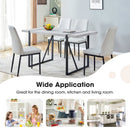 5-piece Dining Table Chairs Set, Rectangular Dining Room Table Set for 4, Modern Dining Table and faux leather Chairs for Kitchen Dining Room, Small Space, GRAY
