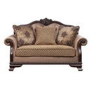 Chateau De Ville - Loveseat With 3 Pillows (Same Lv01589) - Fabric & Espresso