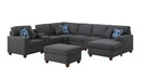 Tina - 8 Piece Upholstered Sectional With Ottoman by HouseOfZazla