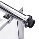 43.31" Chrome Glass Sofa Table, Acrylic Side Table, Console Table for Living Room& Bedroom