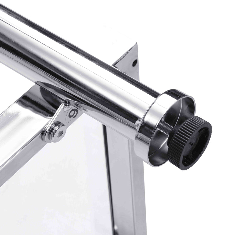 43.31" Chrome Glass Sofa Table, Acrylic Side Table, Console Table for Living Room& Bedroom