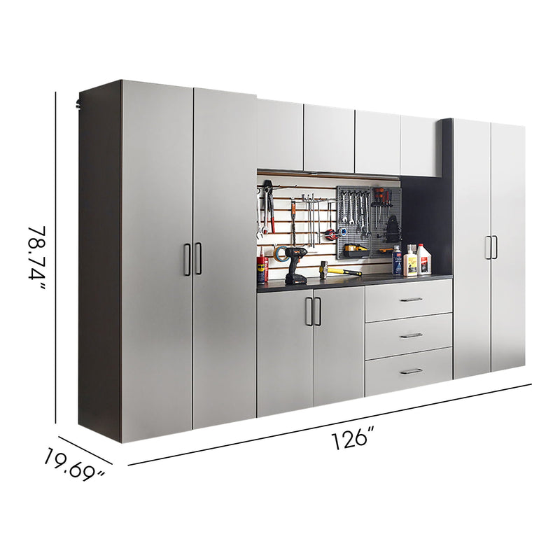 Astro Series - Garage Cabinet Set A With Soft Closing Drawers - Metallic Gray, photo 3 of 11