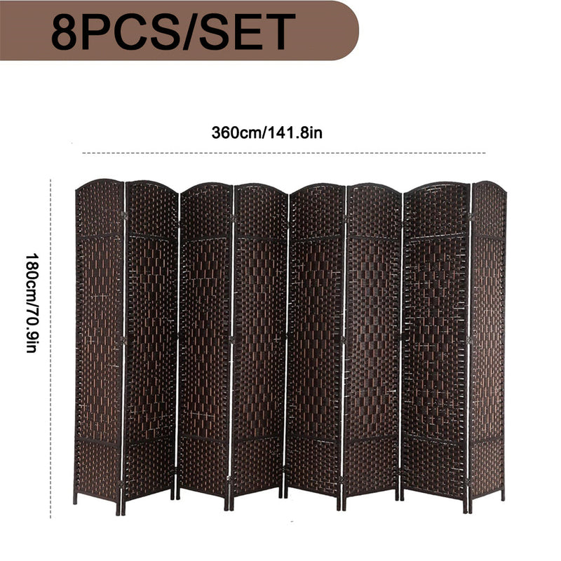 8 Panel Room Divider, Folding Screen