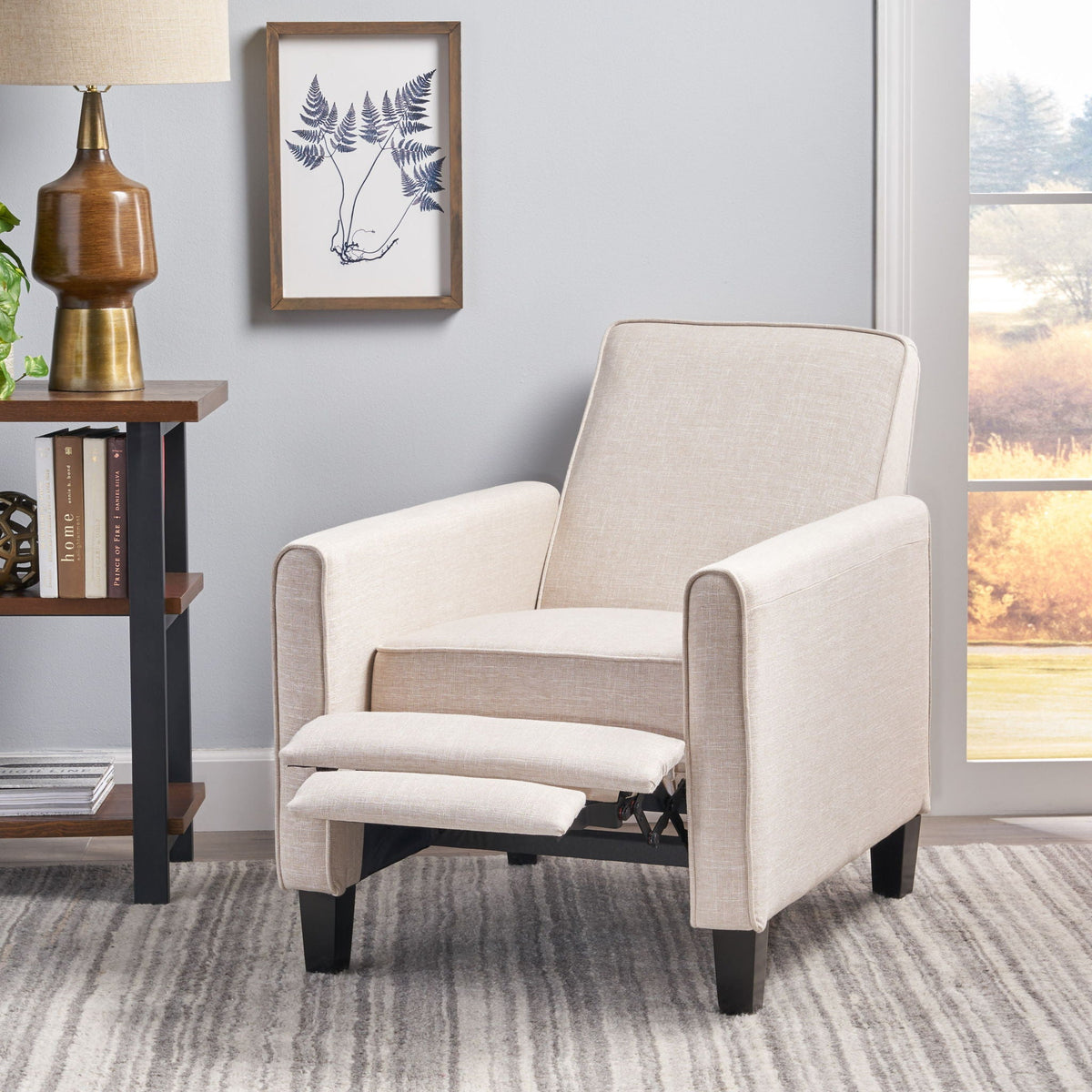Upholstered Push Back Recliner Chair For Living Room, photo 31 of 40