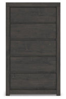 Fraluna - Five Drawer Chest - Charcoal