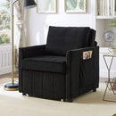 Upholstered Convertible Sleeper Sofa With 5 Position Backrest, Side Pockets, Storage by Unique Piece Furniture