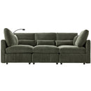 Modern Modular U-Shaped Sofa Bed With Movable Ottoman, USB Ports, Phone Holder by HouseOfZazla