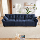 Modern Sofa & Pillows, Textured Cover, High Rebound Cushions by HouseOfZazla