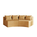 Curved Sectional Sofa With 4 Pillows, Modular Semi Circular Design by HouseOfZazla
